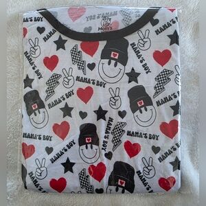 Mama's Boy Bamboo PJs Short Sleeve & Pants Set Boys Size 9/10 NWOT